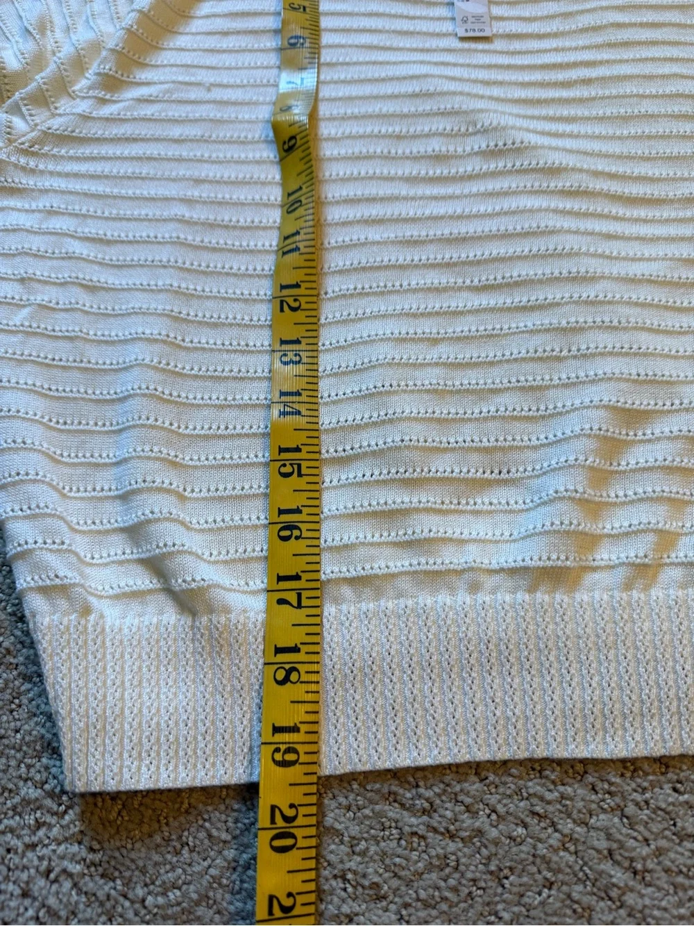 Madewell Cream Short-Sleeve Crewneck Knit Sweater - Picture 5 of 7